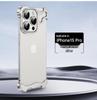 Apple 17Pro & 16Promax Anti-Vingerafdruk Valbestendige Telefoonhoes met Metalen Hoeken en Unieke Vorm.