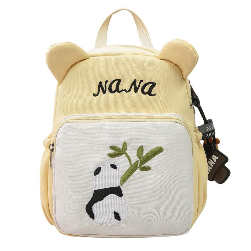 Cartoon Panda Print Schoolbag Kindergarten Backpack Boys and Girls Backpack