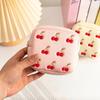 Small Travel Storage Pouch Mini Portable Lipstick Makeup Bag Cute Cherry Coin Purse for Jewelry Sanitary Napkin Holder Case