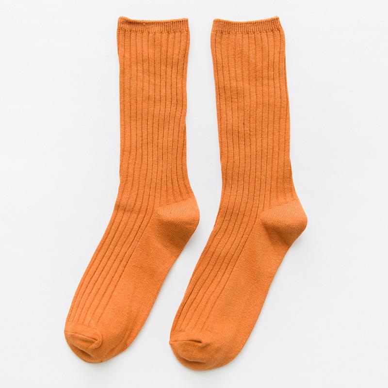 Women's Spring and Autumn New Solid Color Fashion All Match In The Tube Pile Socks