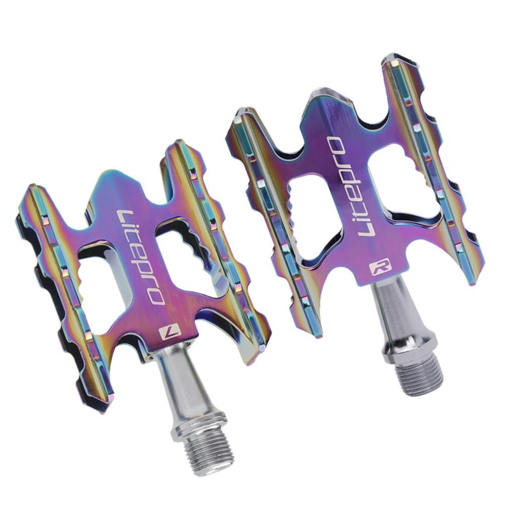 Buy 1 Pair Foldable Road Bike Platform Pedals 9/16 Flat Aluminum Sealed