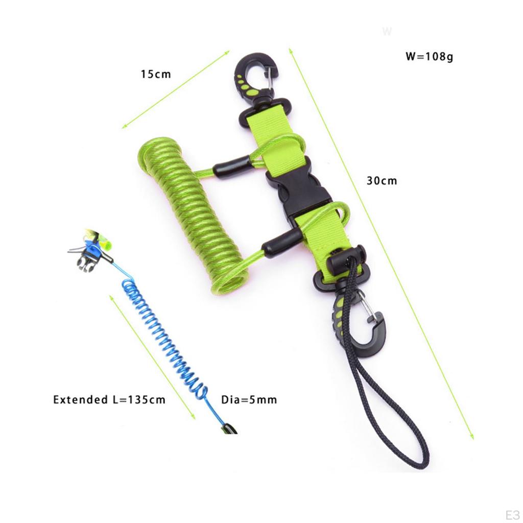 Coil Camera Lanyard with Buckle for Diving Anti Lost Rope