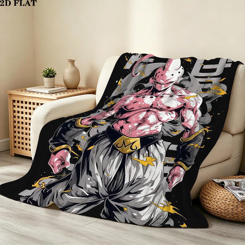 1PC Dragon Ball Patterned Flannel Blanket Suitable For All Seasons For Home Decor Warmth And Comfort Gifts Holiday Present