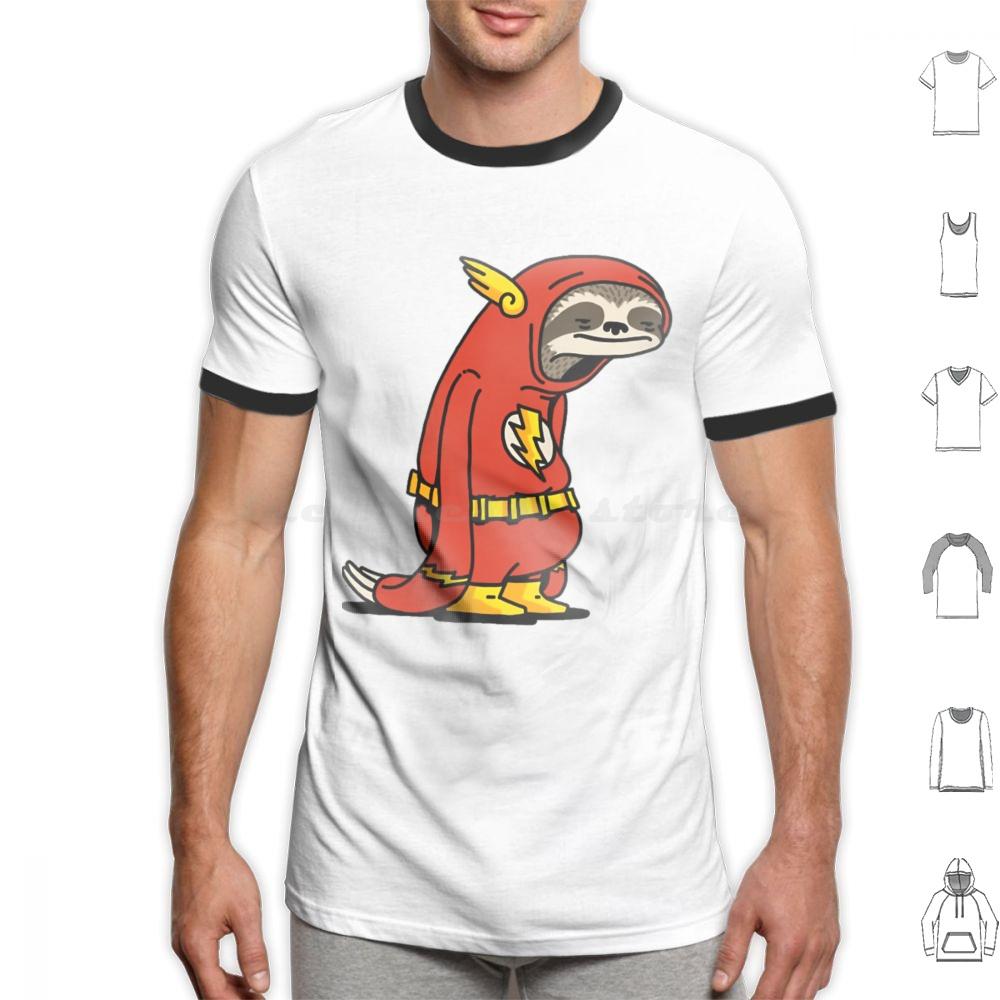 Flash Sloth Funny Superhero T Shirt Big Size 100 Cotton Flash Sloth Funny Superhero