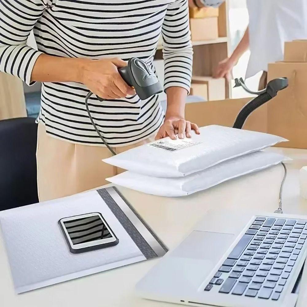20Pcs New Soft Bubble Mailers Waterproof Pearlescent Film Shipping Bags 11/15/18cm Self Sealing White Foam Envelope