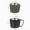 Camping Mug Cup 350ml Portable Drinkware Climbing Stainless Steel Travel Double Wall Fishing
