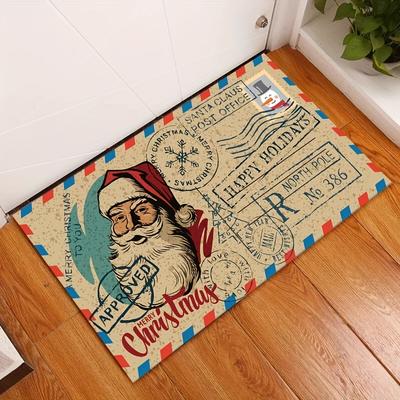 Christmas Welcome Carpet Indoor And Outdoor Wear-Resistant Doormat Living Room And Bedroom Decorative Floor Mat