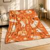 Orange Tabby Cat Coral Fleece Blanket Cute Cat Decor