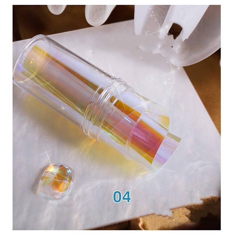 

Целлофановая пленка для ногтей Aurora Ice Cube, стеклянная фольга, наклейка для украшения ногтей