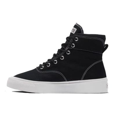 Skidgrip Cvo Lona Vintage Casual Embrulho Quente Antiderrapante Sapatos de Plataforma de Cano Alto Unissex Preto