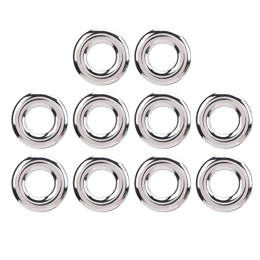 10PCS Eyelets Grommets Silver Color Alloy 17.4mm Inner Diameter Round Shape Double Sided Crimping Boot Grommet