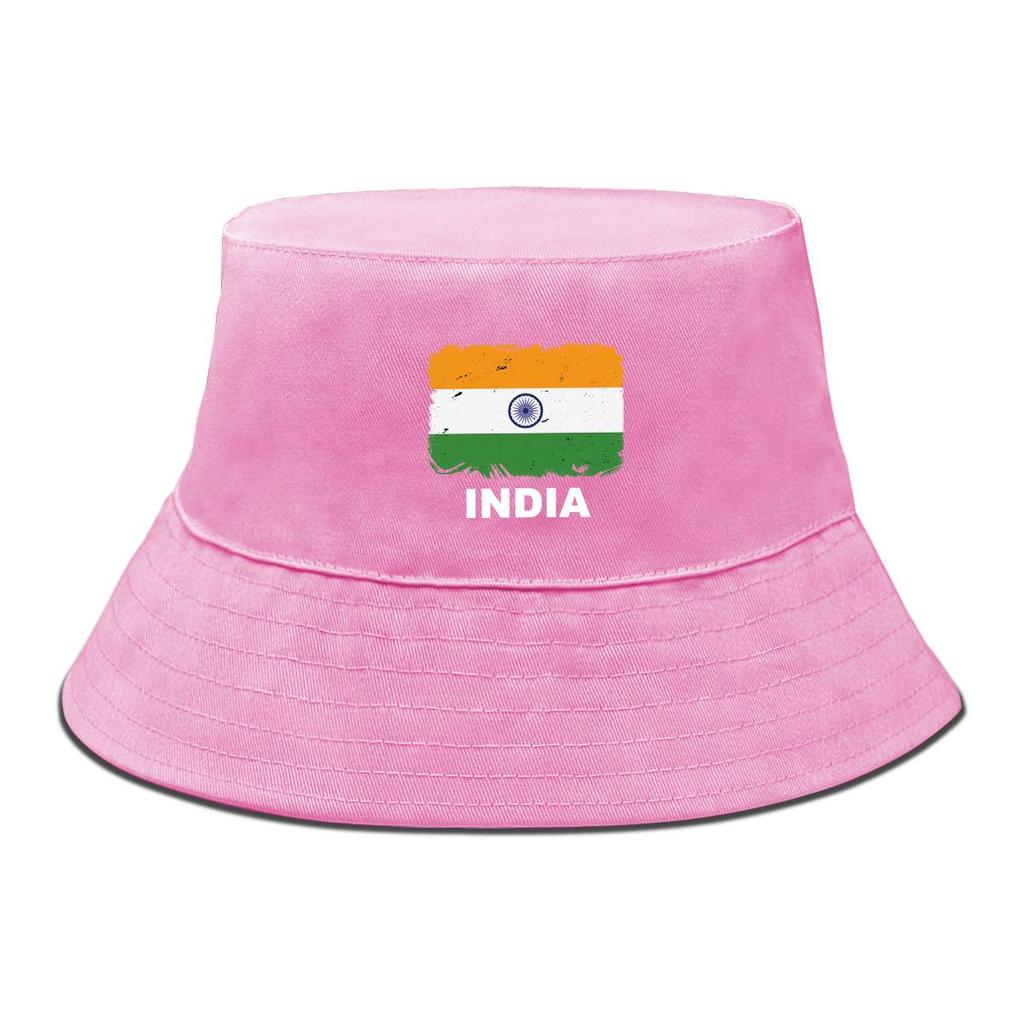 India Flag Print Bucket Hat , Patriotic Men's Hat Fashion Unisex Simple Basin Cap