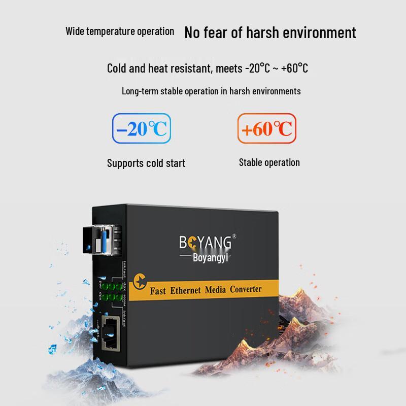 BOYANG 100Mbps Single-Mode Single-Fiber Optical Transceiver