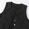 Denim Vest Jacket    Vintage Women Casual Solid Color Sleeveless Jean Jacket Top