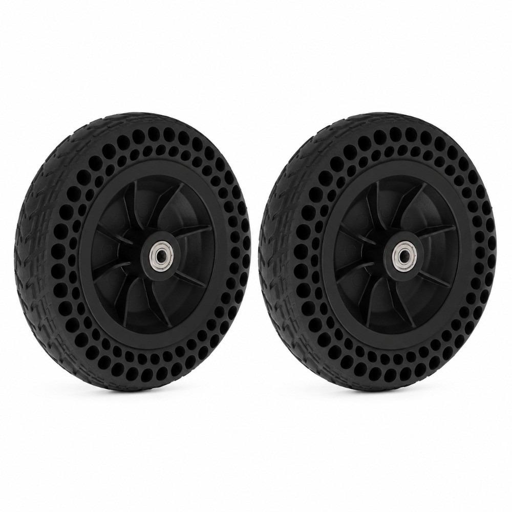 2pcs TPE Rubber Wheelchair Front Casters Anti Slip Solid Rubber Wheels Electric Wheelchair