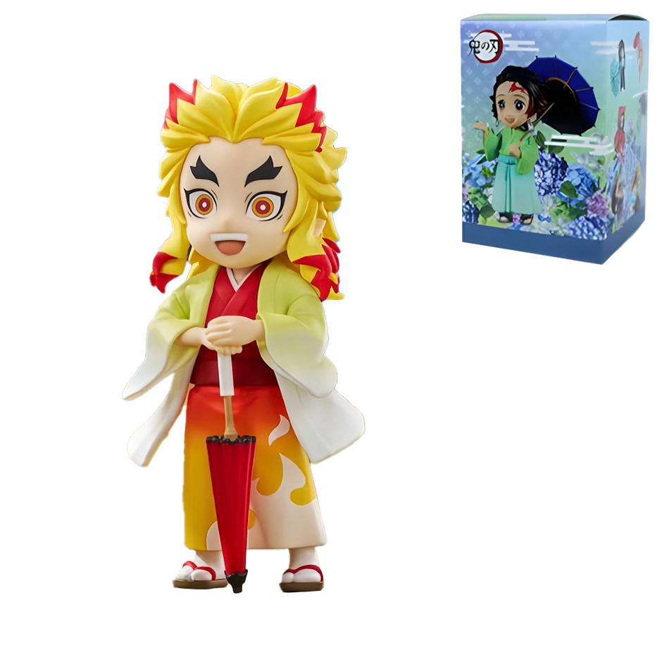 Demon Slayer Kimetsu No Yaiba Plum Rain Mystery Blind Box Tanjirou Nezuko Zenitsu Inosuke Collectible Toy Gift For Manga Lovers