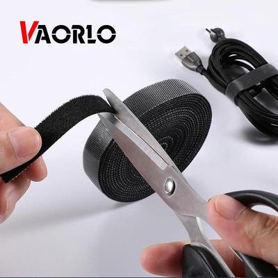 1,5 m Kabel-Organizer, USB-Kabelaufwicklung für iPhone, Computer, Kabelbinder, freie Länge, Klettverschluss-Kabelclip