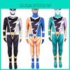 Power Mighty Morphin Rangers Costume Cosplay Dress Party Superhero Jumpsuit