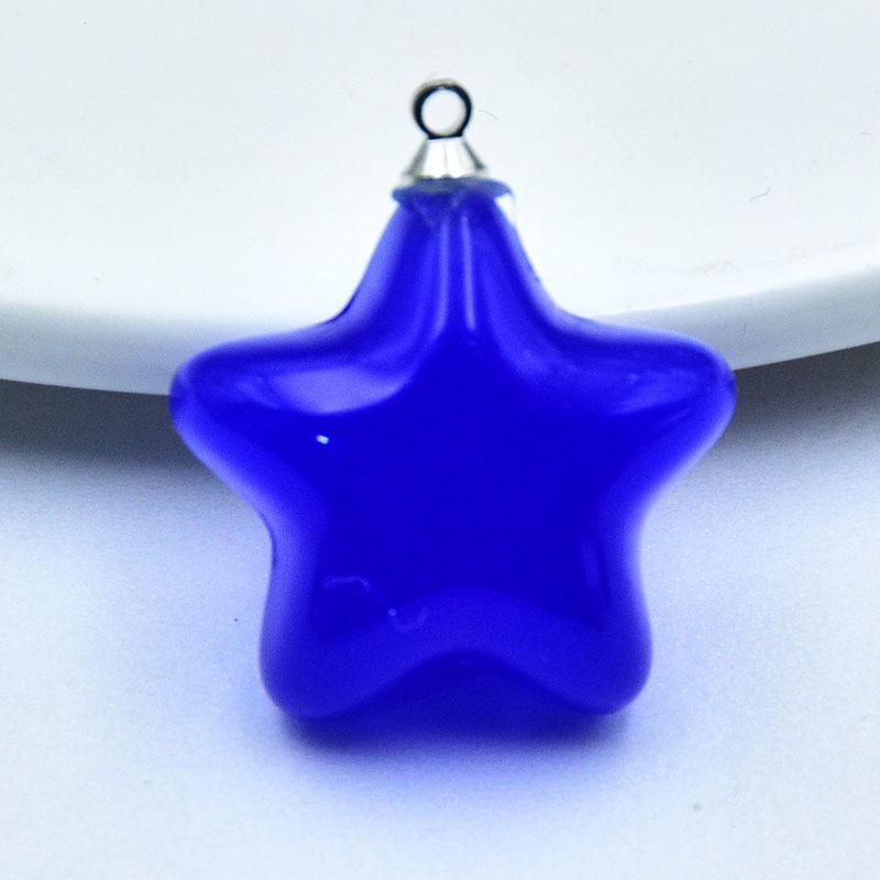 Jelly Color Acrylic Five-Pointed Star Earrings and Bag Charms for DIY Jewelry Accessories