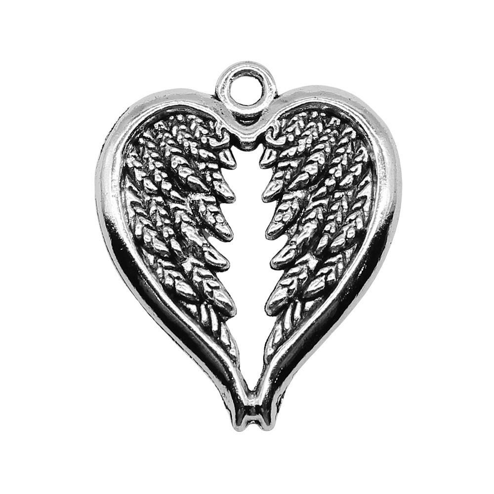 Feather Wing Charms Antique Alloy Pendants For Bohemian Jewelry Making