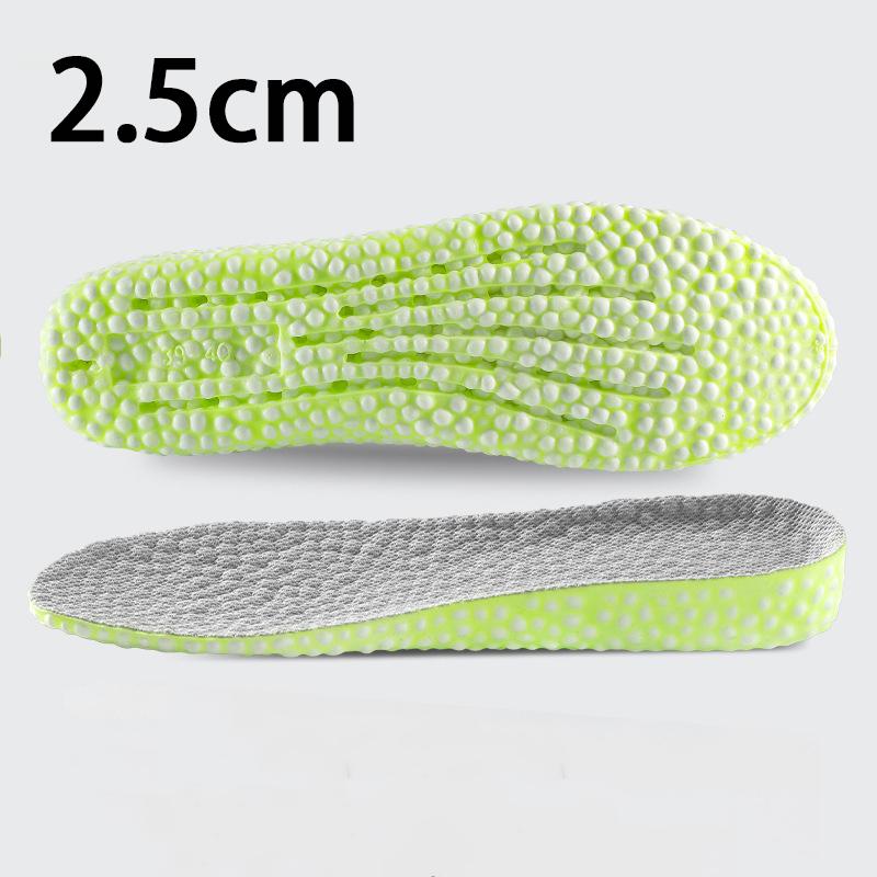 New Breathable Sports Insoles Height-increasing Insole Men Women Shock-absorbing Soles Soft and Comfortable Shoe Pads