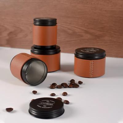 Portable Mini Coffee Bean Storage Jar Aluminum Alloy Coffee Powder Sealed Tank Outdoor Camping Coffee Bean Tea Storage Container