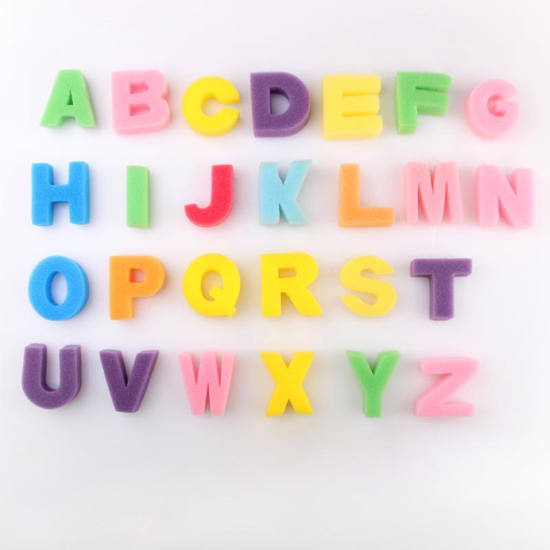 Children s Alphabet Doodle Painting Sponge Stamps - 26 Letters Educational Set