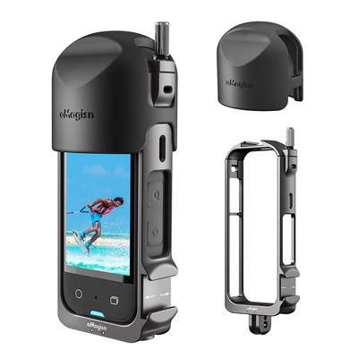 Insta360 X3 Camera Cage Lens Metal Frame Aluminum Alloy Protective Cage Case for Action Camera Rig with Cold Shoe Universal Thread Magnetic Action