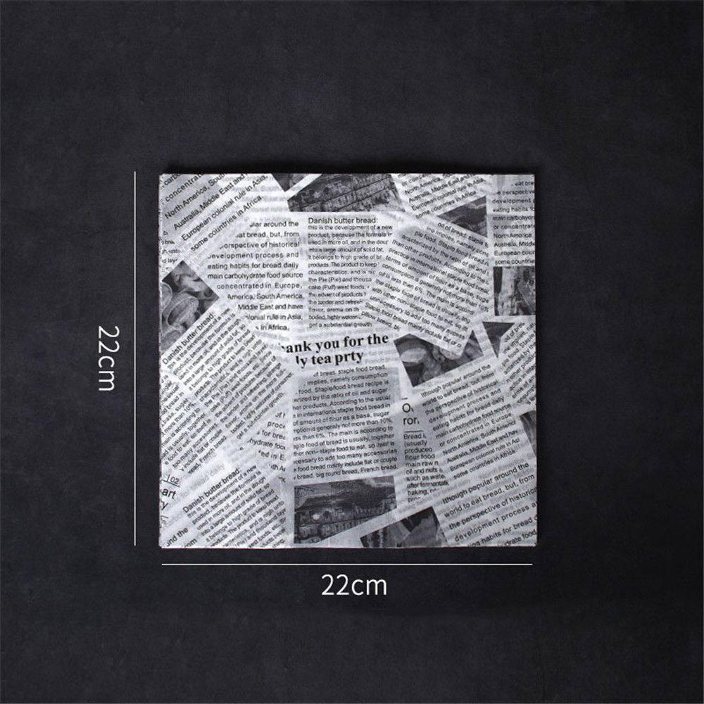 

50PCS Wax Paper Waterproof Food Grease-proof Wrappers Bread Oil-paper Baking Wrapper Bread Sandwiches Wrapping Paper