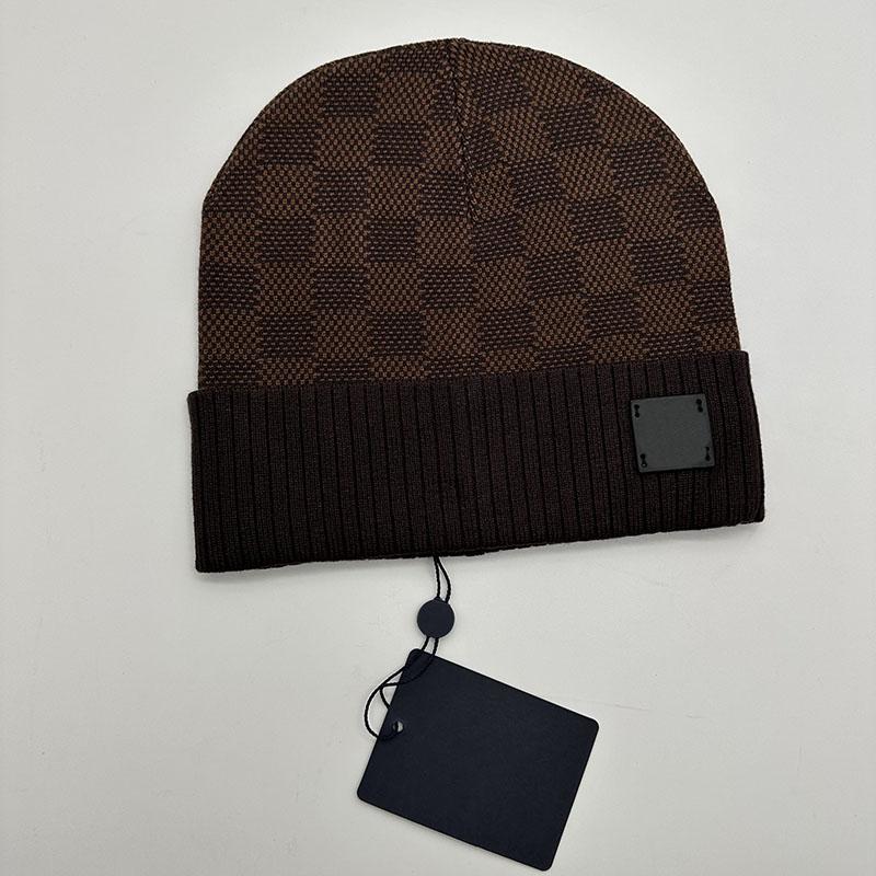 Luxuriöse Designer Winter Outdoor Warme Skimütze Amerikanisches Kalt Gestrickt Langlebig Gemeinsames Karomuster Spandex/Baumwolle Unisex Kalt