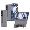 Magnetic Flip Case With Built-in Kickstand Galaxy Z Fold7 PC Hard Shell Screen Film Premium Vegan Leather Cover