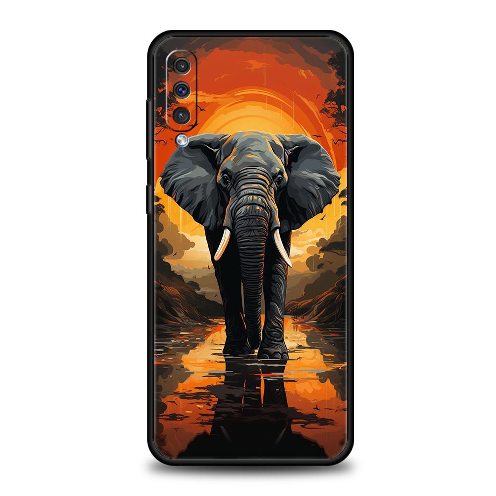 

Phone Case for Samsung Galaxy A16/A34/A24/A22/A12/A54/A52/A02/A03/A06/A70/A50/A10/A20/5G Soft TPU Shell Animal Elephant Capa Bag FOR Samsung A06