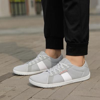 Chaussures pieds nus larges à lacets pour hommes, chaussures décontractées en toile, baskets minimalistes pour la marche et l'entraînement, chaussures de sport antidérapantes et zéro goutte pour femmes