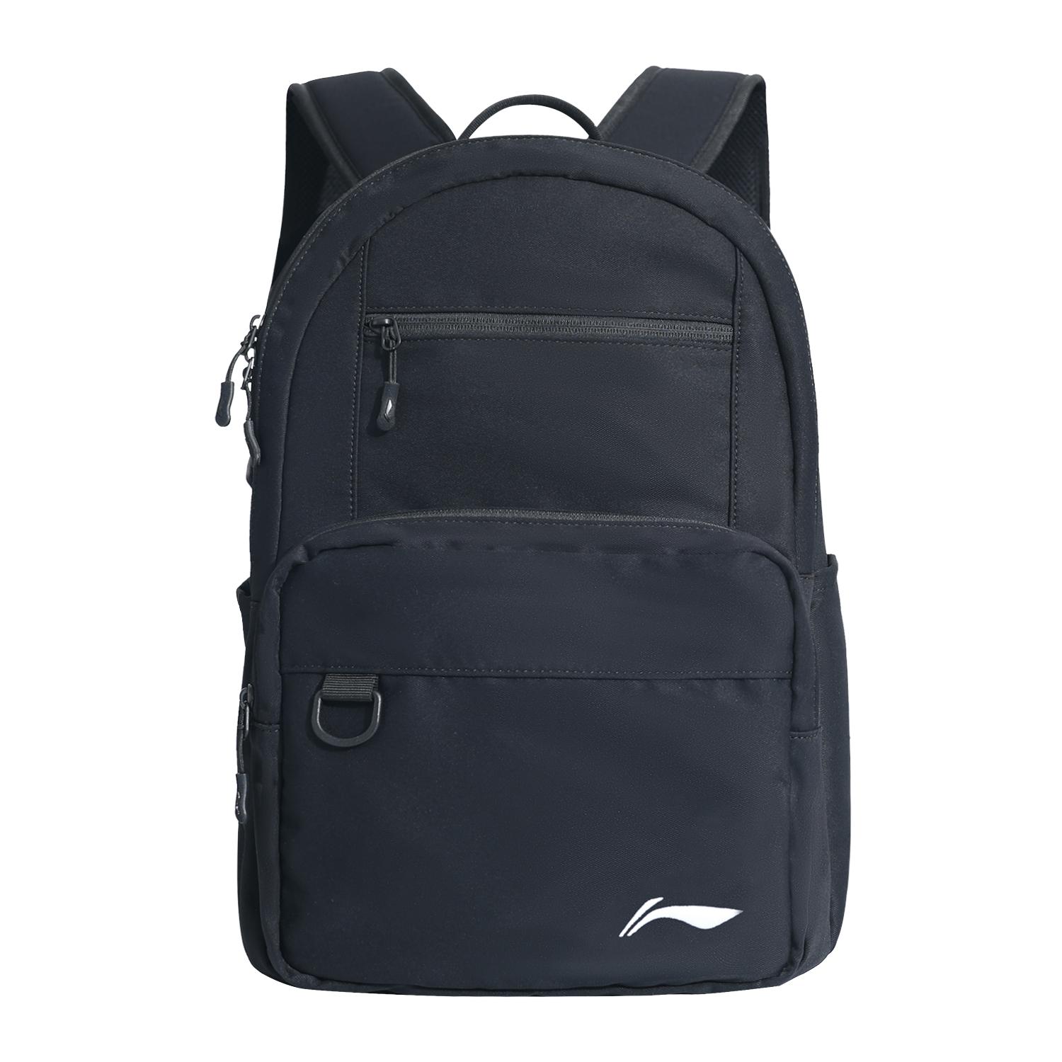 Li Ning Athleisure Polyester Backpack Regular Unisex Black YBSU213-1