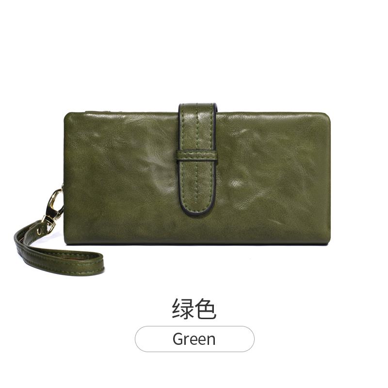 

Женский ретро-кошелек с тройным сложением, минималистский, с ремешком на запястье, с несколькими отделениями для карт, на руку