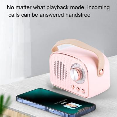 Retro Bluetooth Speaker BT 5.0 Type C Vintage Portable Wireless Bluetooth Speaker For Kitchen Desk Bedroom Office Party
