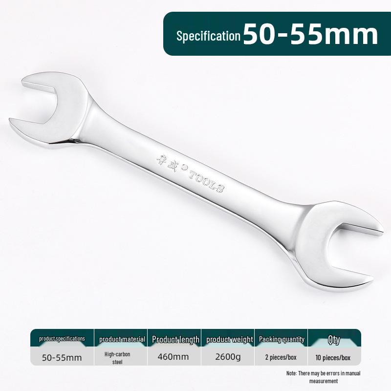 Ruwei Tools Double-Ended Mirror Finish Open-End Wrench, 8-10mm, Multi-Size