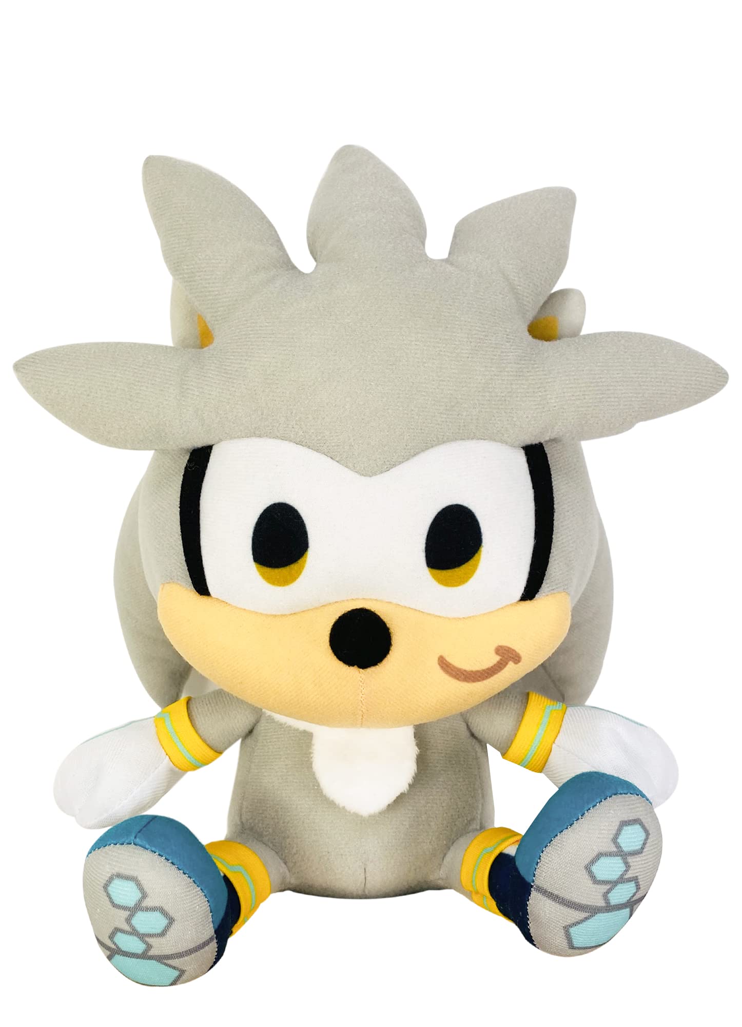 Great Eastern Entertainment Sonic the Hedgehog SD Silver Sitting Plush Toy, 7 inches tall