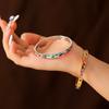 Hot-selling Titanium Steel Enamel Painted Bracelet K Vacuum Electroplating Women's Retro Personalized Oil Drip Titanium Steel Bracelet