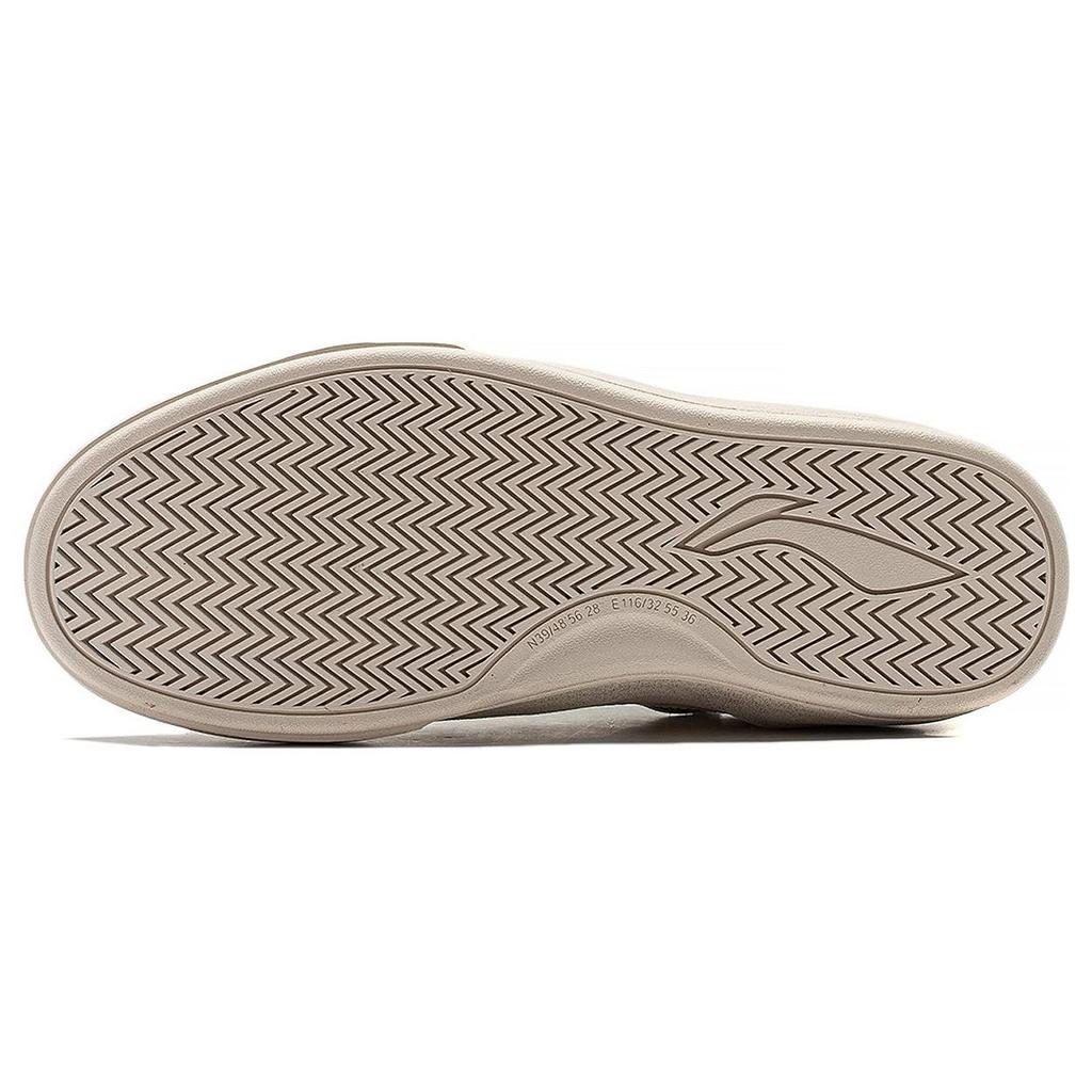 Li Ning Skategeneral Graffiti Flame Non-Slip Wear-Resistant Low-Top Skate Shoes Women Skate Shoes Champagne-White AEPSA50-7