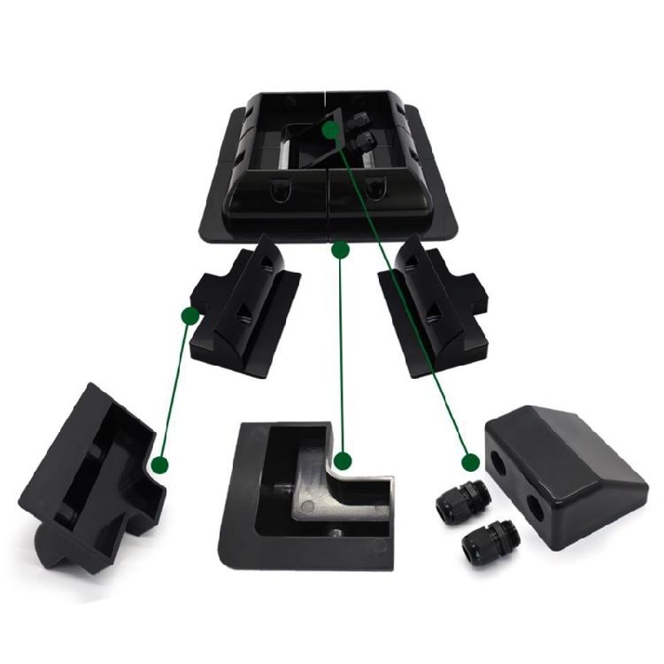 No Drill Solar Panel Mount Brackets Kit ABS Corner Bracket Kit Easy Installation