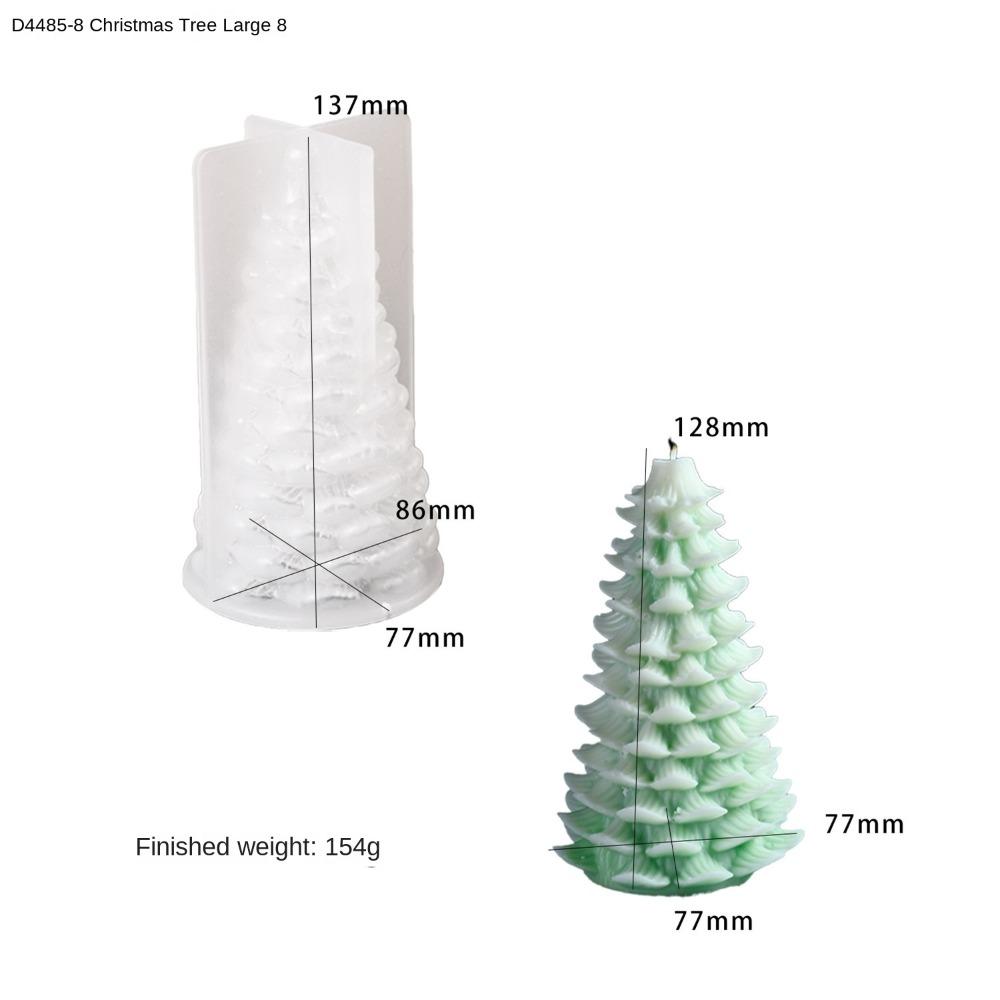 Silicone Candle Mold Tower Christmas Tree Resin Plaster Mold Scented Candle Molds  Party Decoration