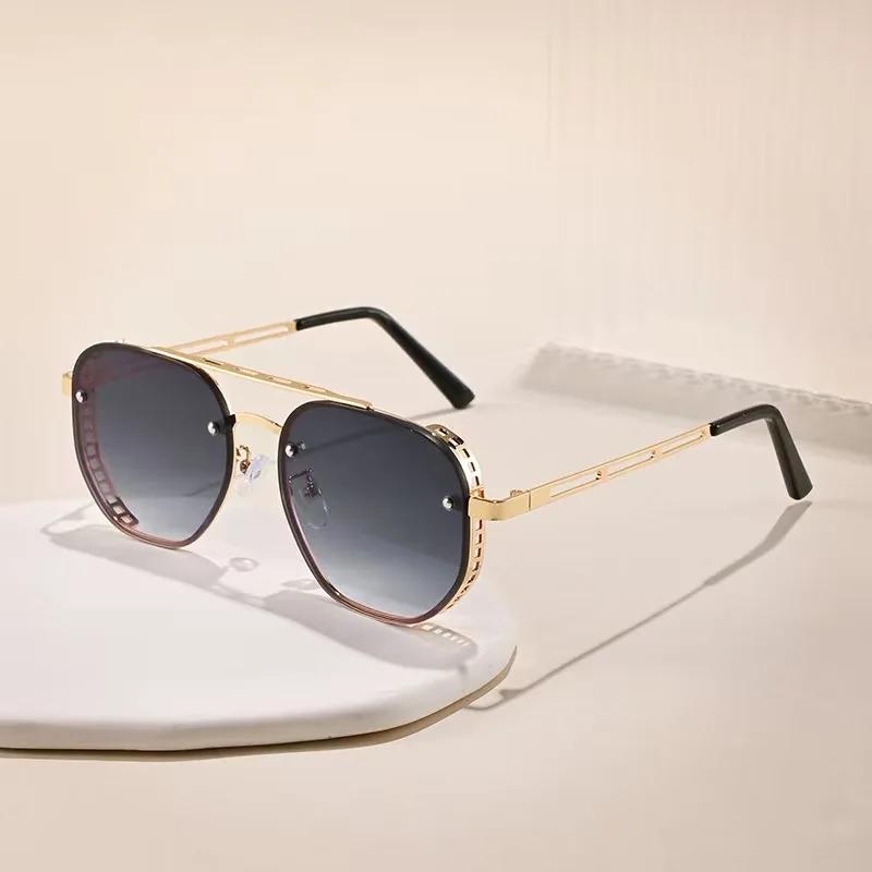 Men Driving Sunglasses Vintage Steampunk Square Sunglasses Metal Frame With Spring Hinges Women Eyepiece Uv400 Glasses
