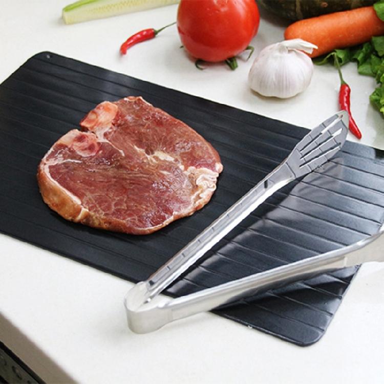 Nonstick Aluminum Defrosting Tray Quick Thawing Plate Rapid Defrost Tray for Fast Thawing of Frosty Meat and Vegetables