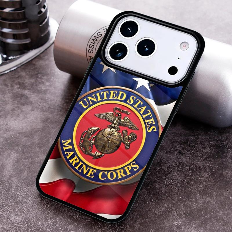 Veteran Marine Corps Phone Case For iPhone 17,16e,15,14,13,12,11,Mini,Pro,MAX soft Silicone Cover