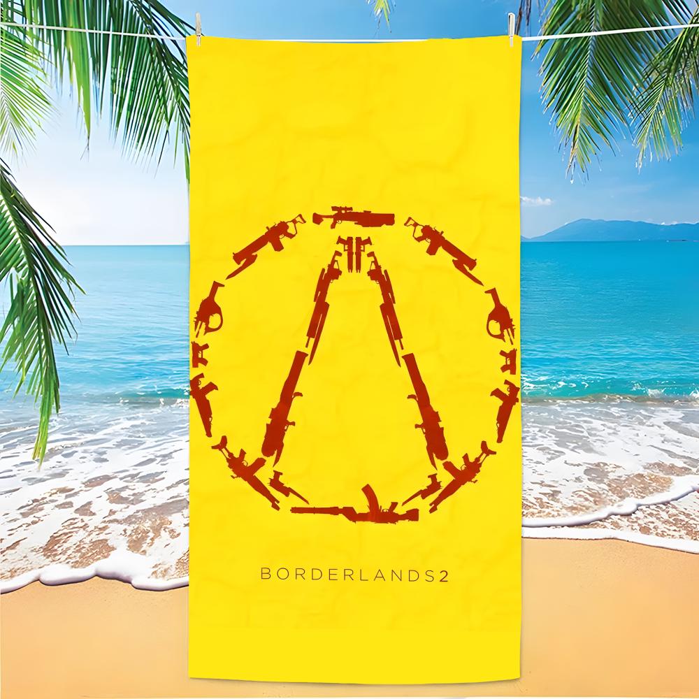 B-Borderlands Gearbox Software Towel Polyester Beach Towel Quick Dry Sand Free Bath Towel For Summer Pool Travel Vacation