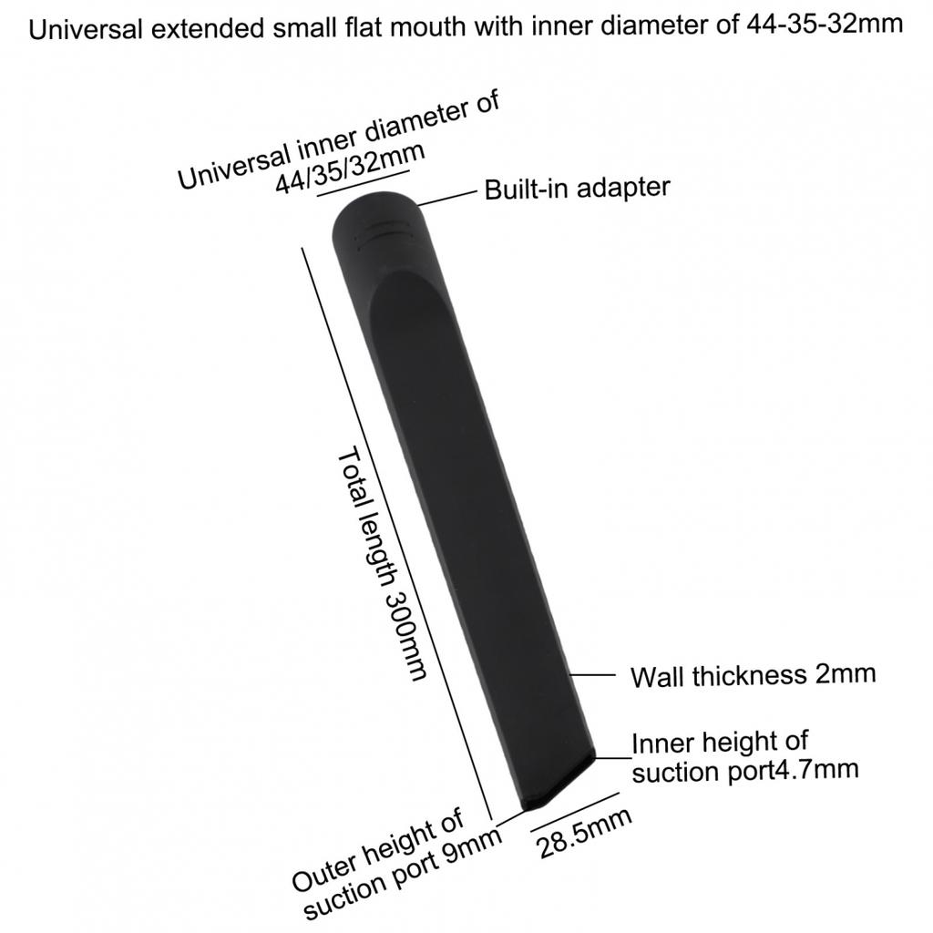 Sleek Black Design Long Suction Nozzle For For SHARK Vacuum Cleaners Only