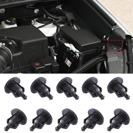 10Pcs Bumper Clip Easy Installation Reliable Black Perfect Matching Bumper Trim Rivet Fastener for TOYOTA RAV4