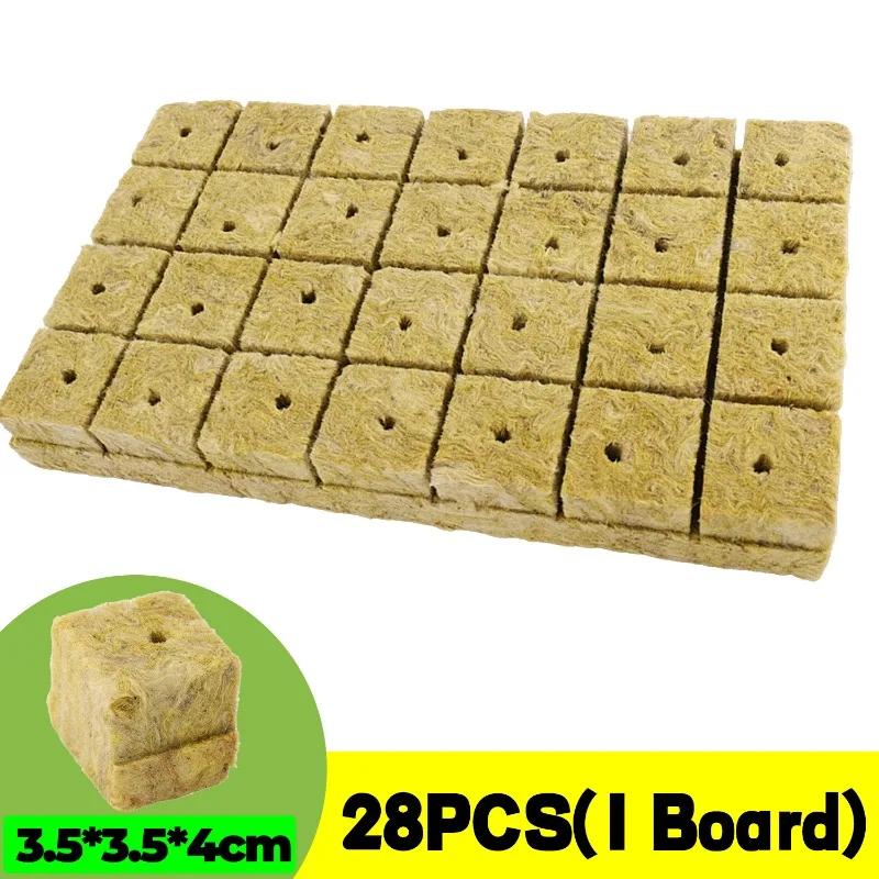 Stonewool Hydroponic Grow Media Cubes Garden Seedling Block Water Seed Sowing Germination Culture Substrate Planting Rock Plug