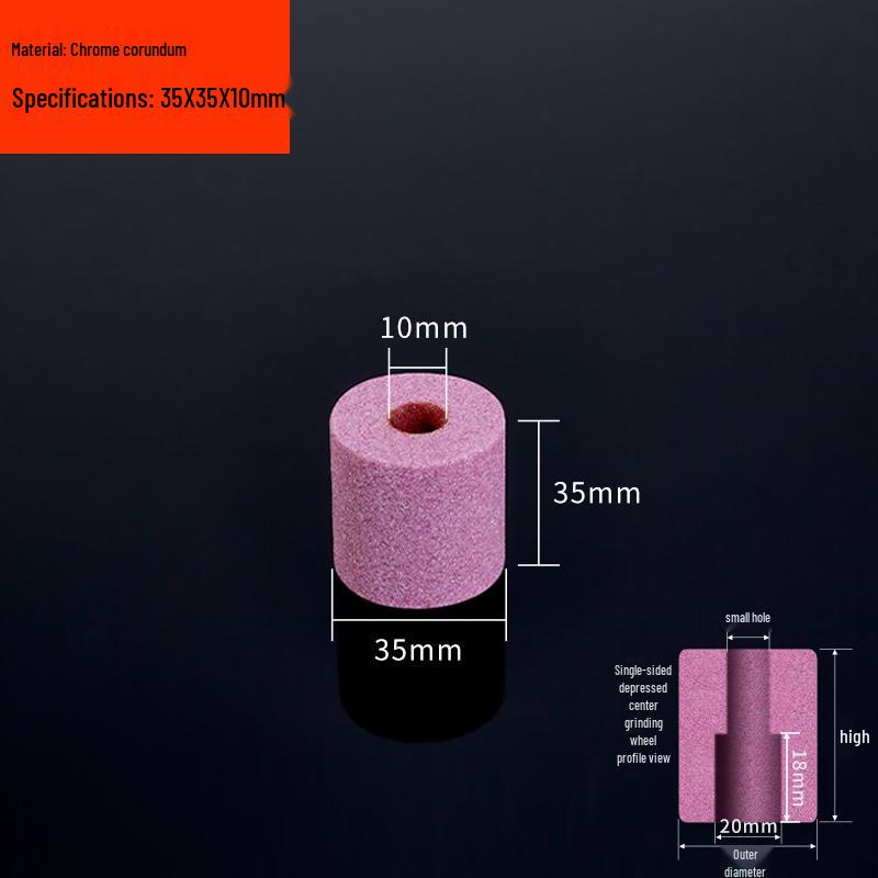 Matte Chrome Corundum Inner Bore Grinding Wheel with Single-Sided Concave Head